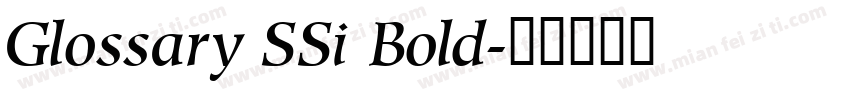 Glossary SSi Bold字体转换